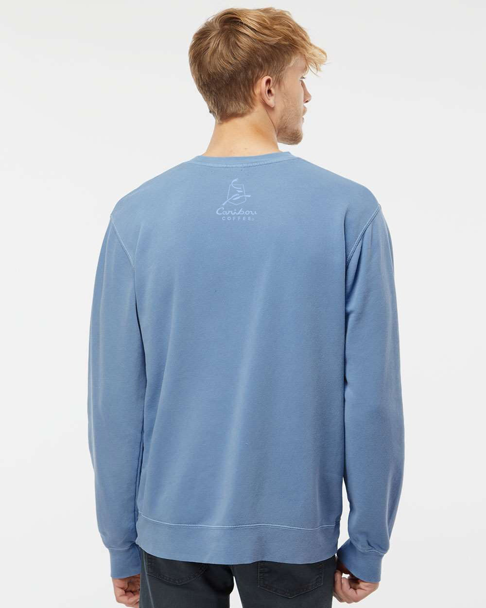 Independent Trading Co. Unisex Pigment Light Blue Dyed Crew Neck