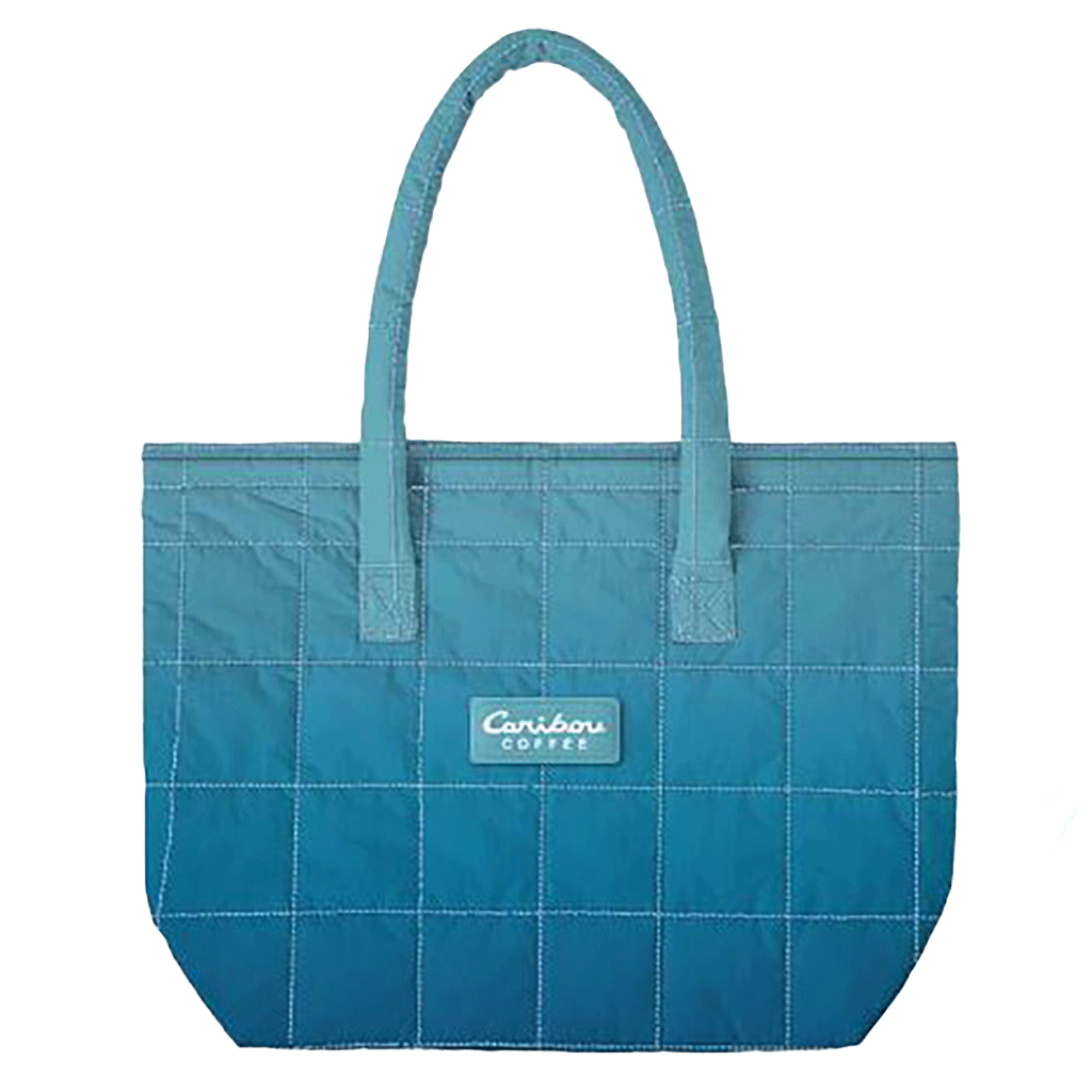 Caribou Pop Promos Blue Large Quilted Puffy Tote