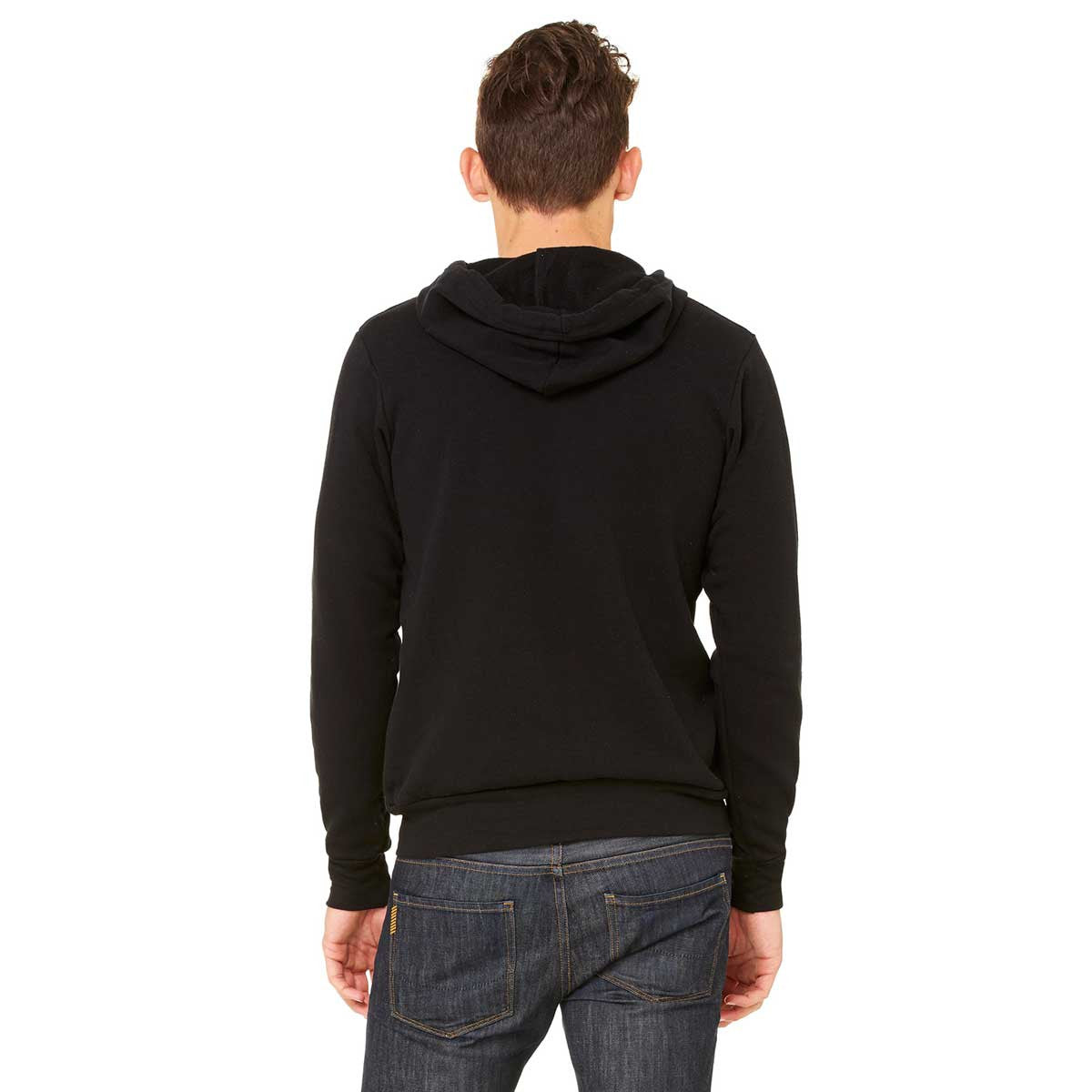 Bella + Canvas Unisex Black Full-Zip Hoodie