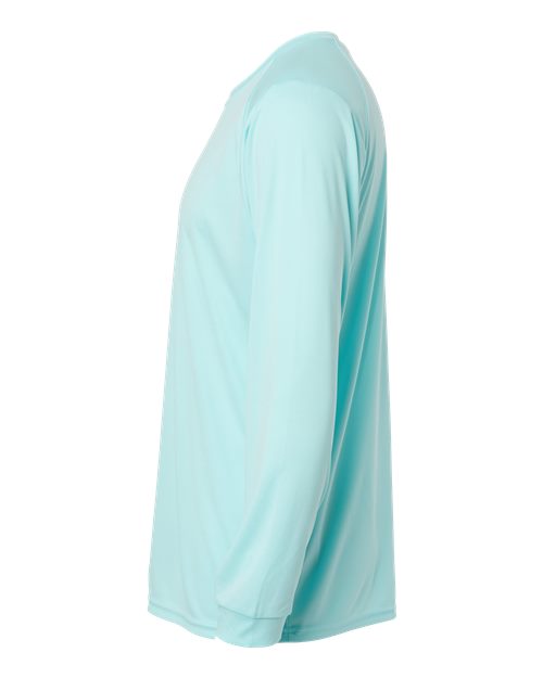 Paragon Aqua Blue Unisex Long Islander Performance Long Sleeve T-Shirt