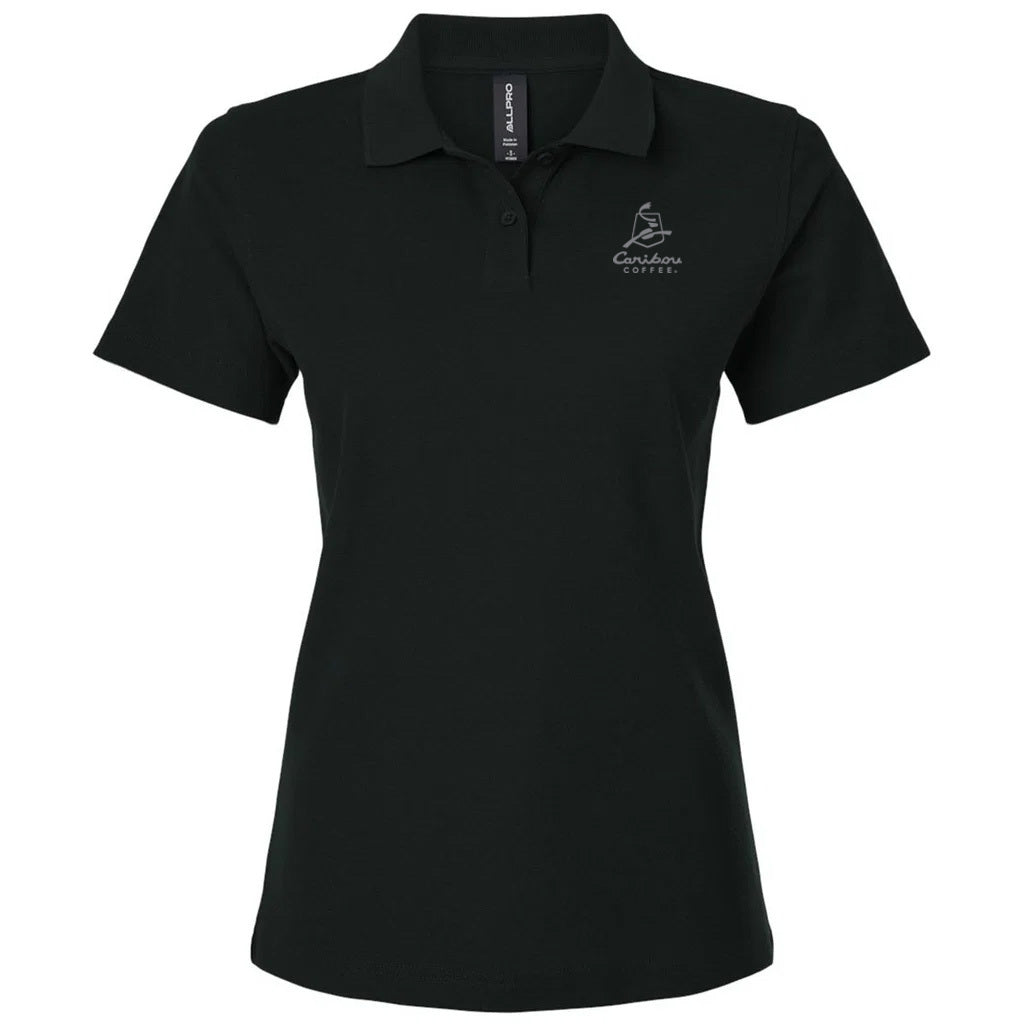 AllPro Women's Black Pique Polo