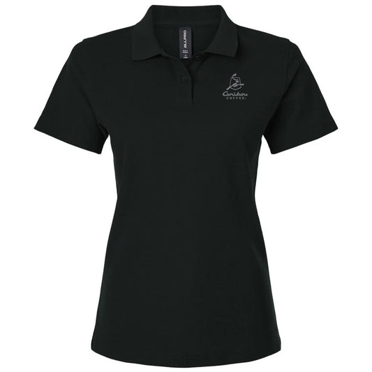 AllPro Women's Black Pique Polo