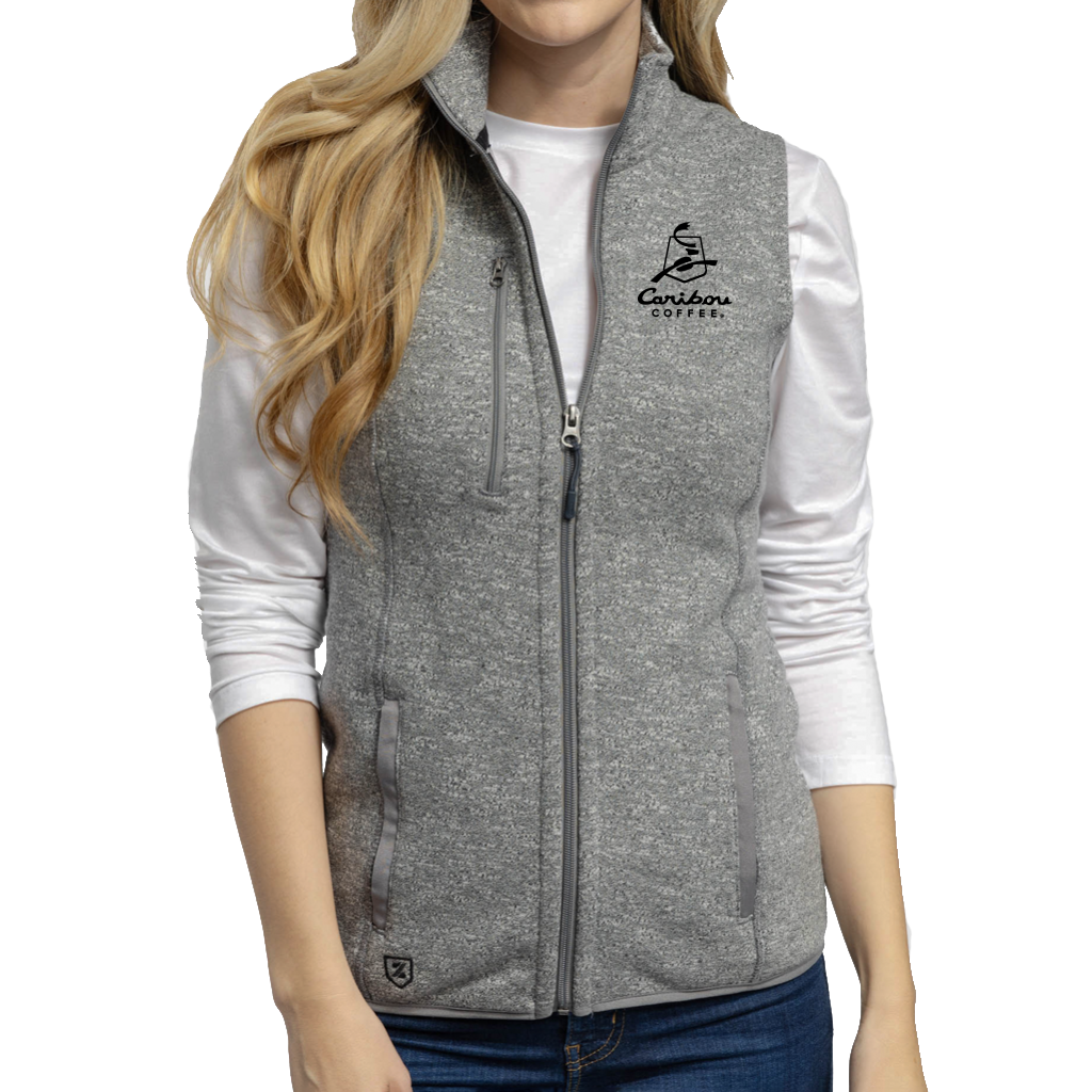 Zusa Women's Light Grey Heather Midtown Fleece Vest