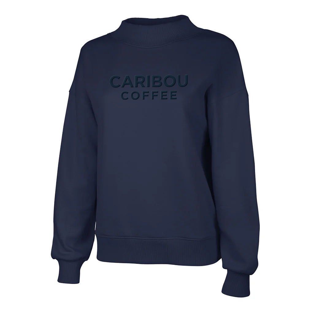 Charles River Women's Navy Willow Mock-Neck Sweatshirt