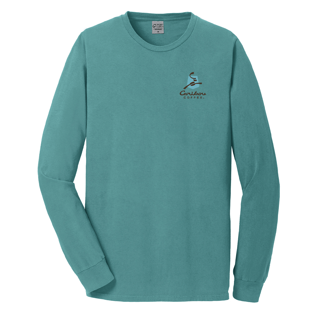 Port & Company Unisex Peacock Beach Wash Garment-Dyed Long Sleeve Tee