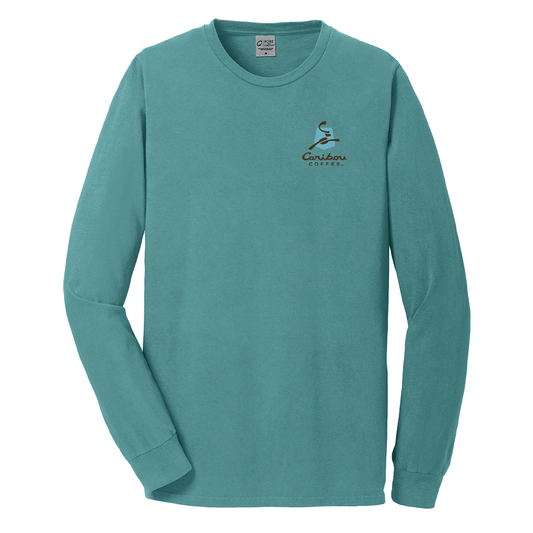 Port & Company Unisex Peacock Beach Wash Garment-Dyed Long Sleeve Tee