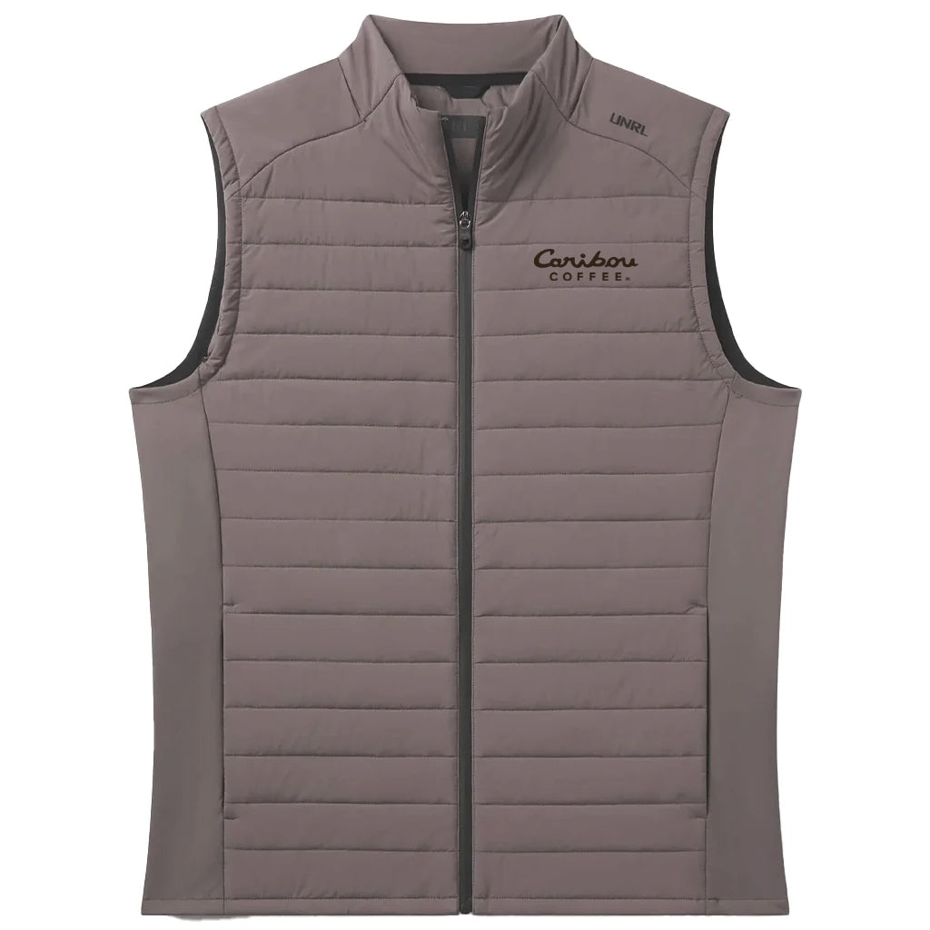 UNRL Men's Dark Taupe Vancouver Quilted Vest