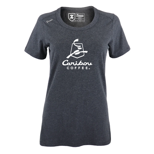 Zusa Women's Black Heather Peachy Tee