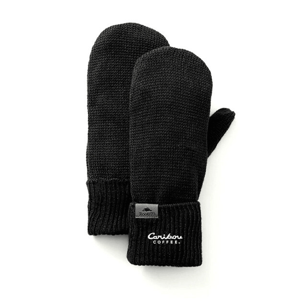 Roots73 Black Maplelake Knit Mittens