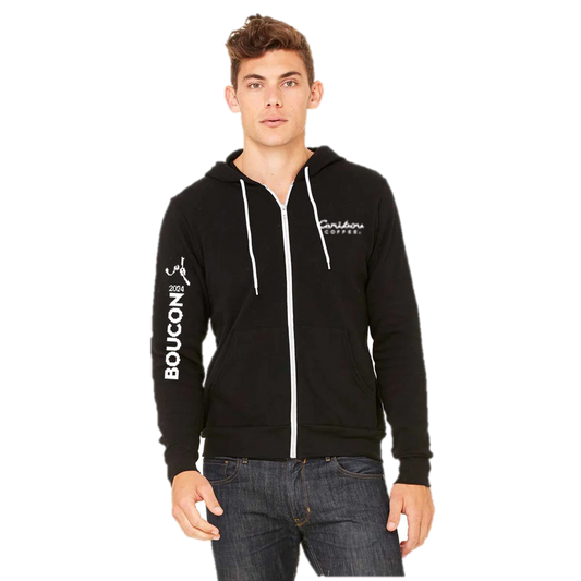 Bella + Canvas Unisex Black Full-Zip Hoodie