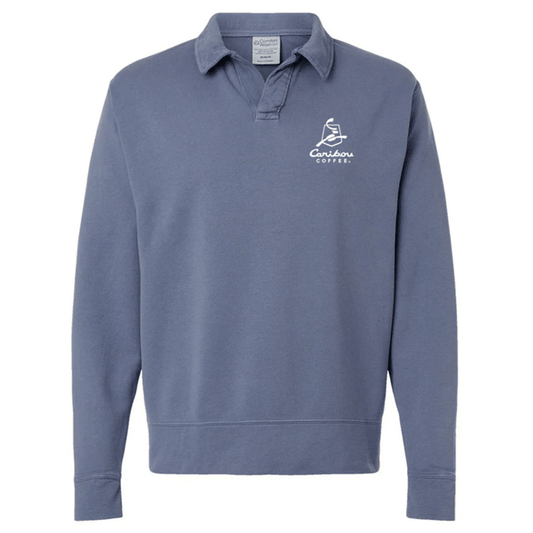 ComfortWash by Hanes Men's Saltwater Garment-Dyed Polo Collar Sweatshirt