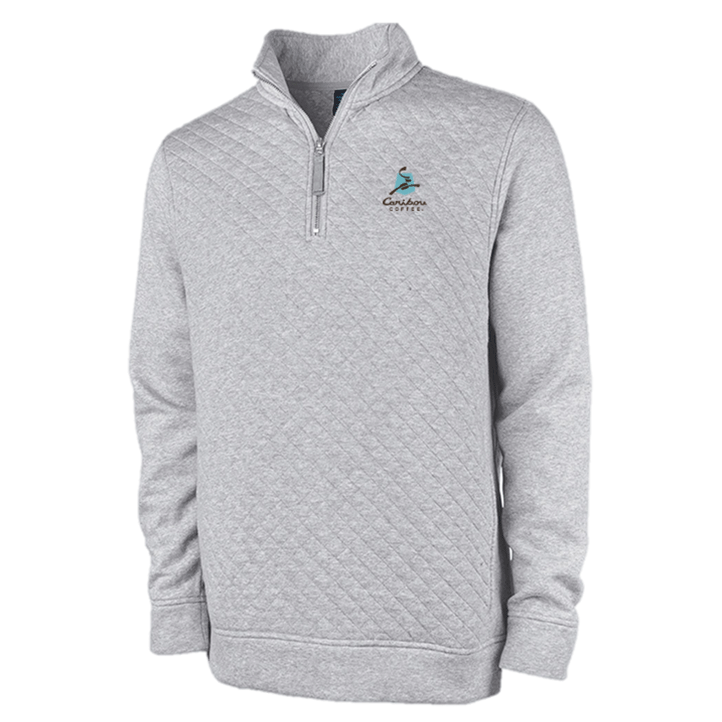 Charles River Men's Heather Grey Franconia Quilted Pullover