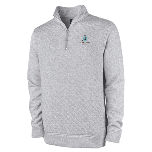 Charles River Men's Heather Grey Franconia Quilted Pullover