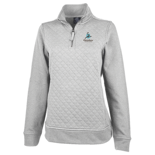 Charles River Women's Heather Grey Franconia Quilted Pullover