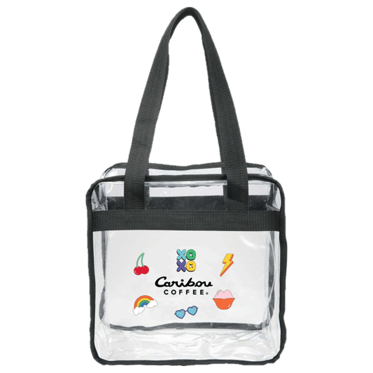 Caribou Leed's Black Game Day Clear Zippered Safety Tote