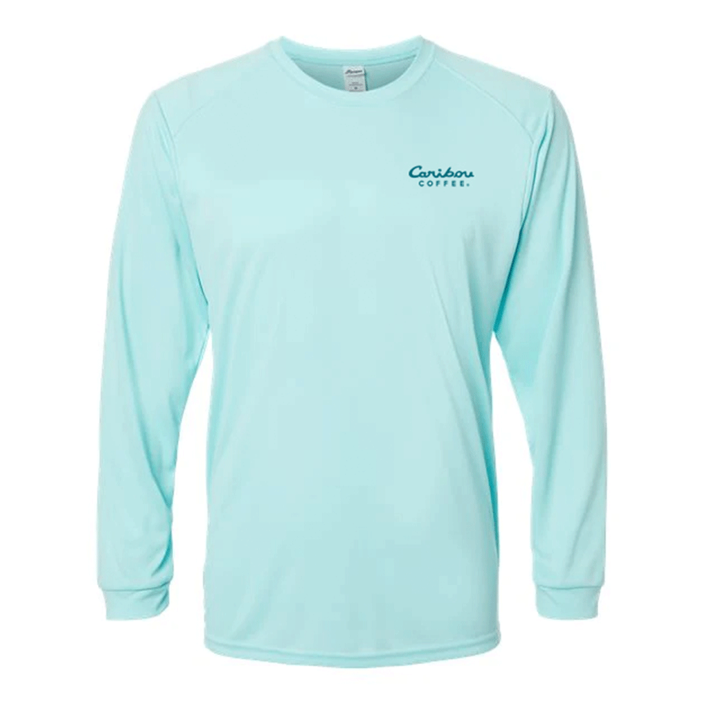 Paragon Aqua Blue Unisex Long Islander Performance Long Sleeve T-Shirt