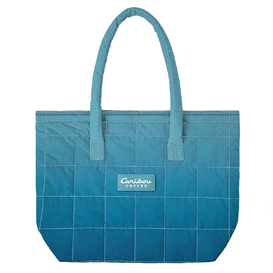 Caribou Pop Promos Blue Large Quilted Puffy Tote
