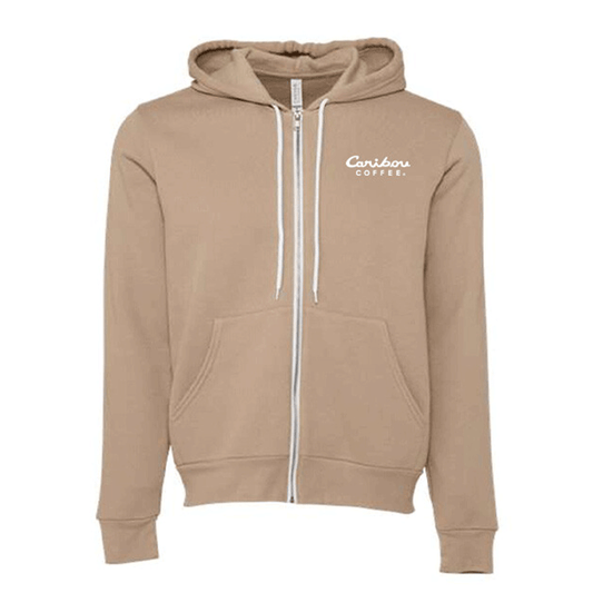 Bella + Canvas Unisex Tan Sponge Fleece Full-Zip Hoodie